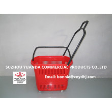 Rolling Shopping Basket with Handles